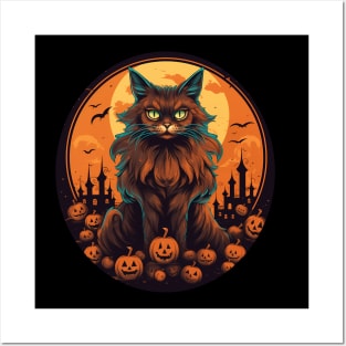 Somali Cat Halloween, Cat Lover Posters and Art